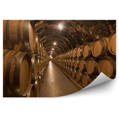 Fototapeta na stenu Sudy s vínom v pivnici