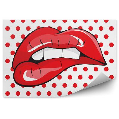 Fototapeta na stenu Hryzenie Zubov Červené Pery