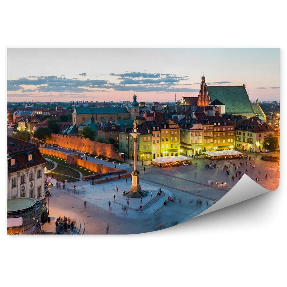 Fototapeta Panoráma starej Varšavy noc