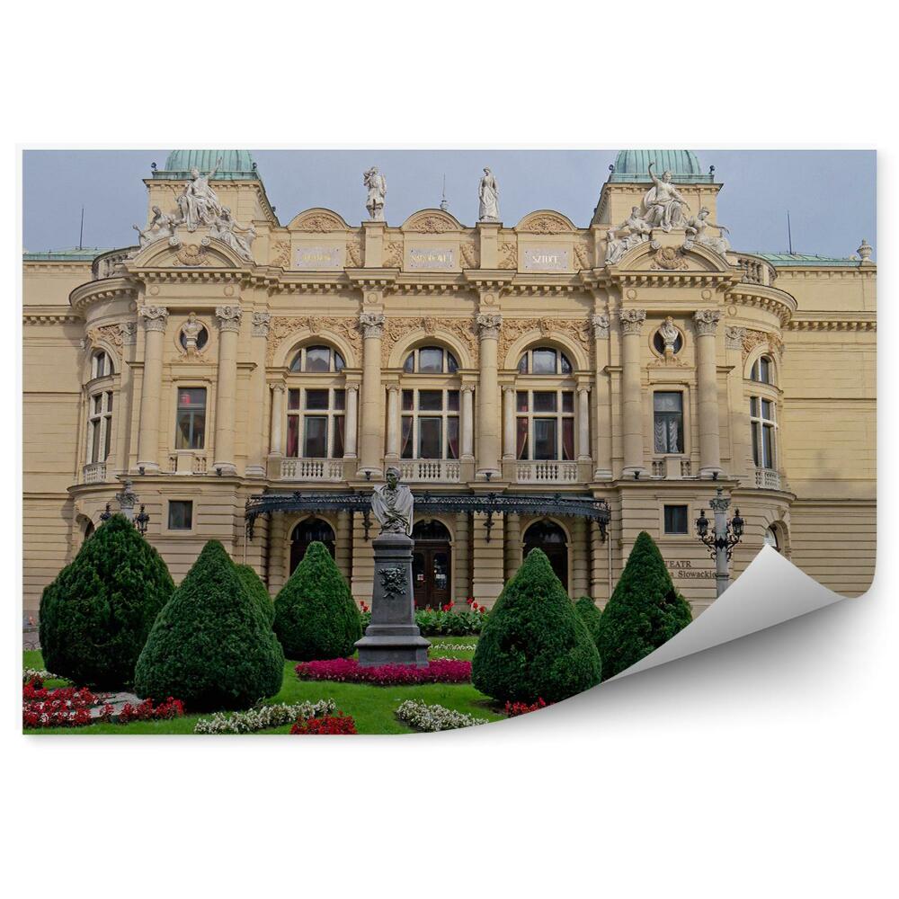 Fototapeta na stenu Słowackého divadlo Krakov cesta auto rastliny