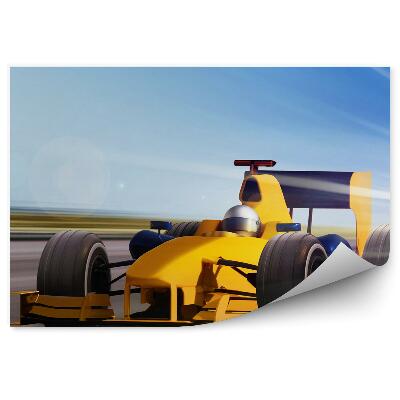 Fototapeta Rumeno modra formula 1 bolide road nebo