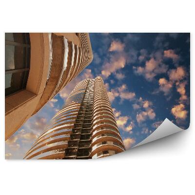 Fototapeta na stenu Sodobne stavbe nebotičniki oblačno nebo