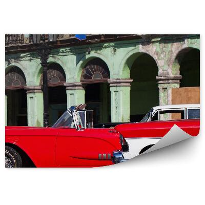 Fototapeta Staré lowridery v uliciach Havany