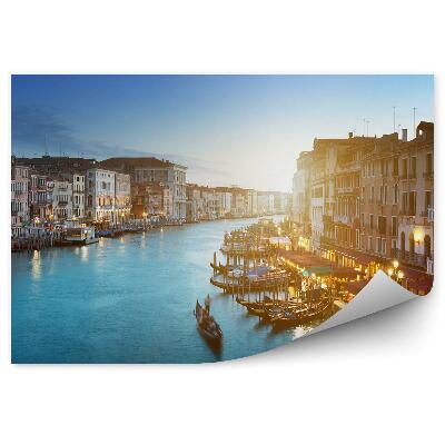 Fototapeta na stenu Pohľad kanál Grande Benátky budovy lode svetla gondoly