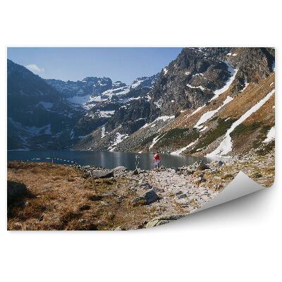 Fototapeta na stenu Tatry more oko hory sneh ľudia