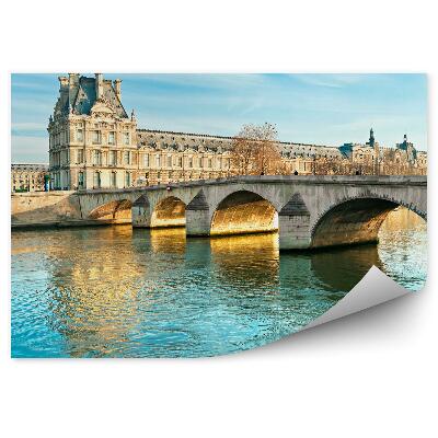 Fototapeta na stenu Múzeum Louvre most cez rieku Seinu Paríž Francúzsko