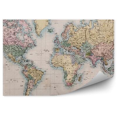 Fototapeta na stenu Stará mapa sveta retro vintage