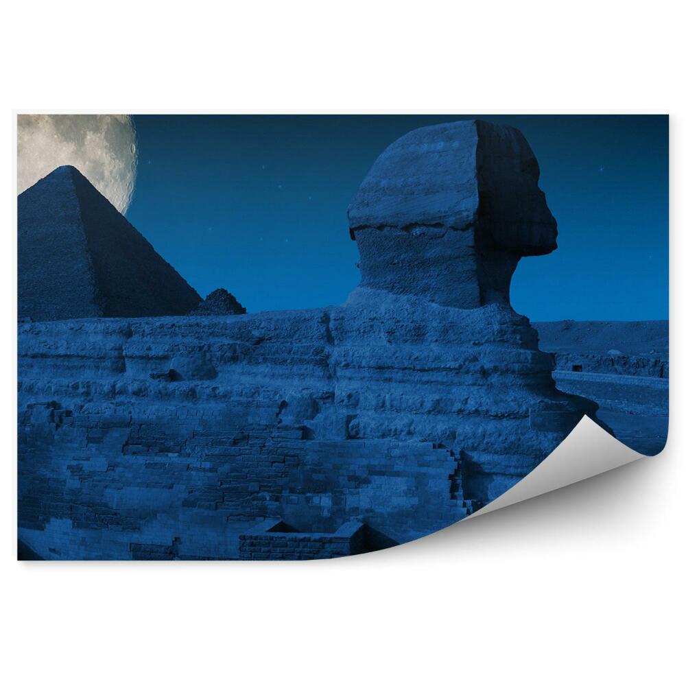 Fototapeta Sfinga Pyramída Mesiac Noc
