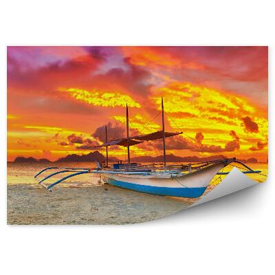 Fototapeta Loď pri západe slnka