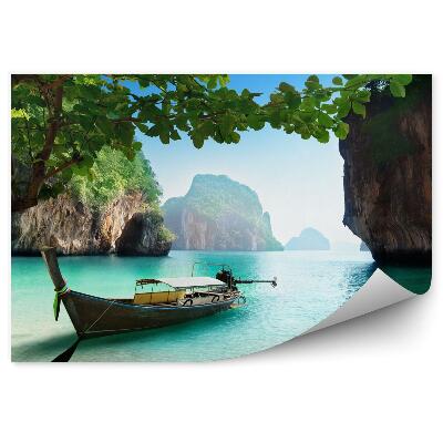 Fototapeta na stenu Loď na malom ostrove v Thajsku