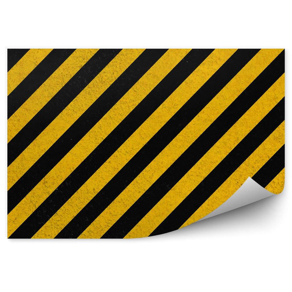 Fototapeta Žlté čierne diagonálne pruhy na pozadí vzor