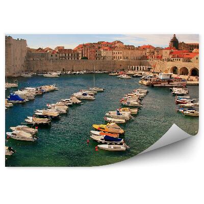 Fototapeta na stenu Starý Prístav Lode Múry Mesto Dubrovnik