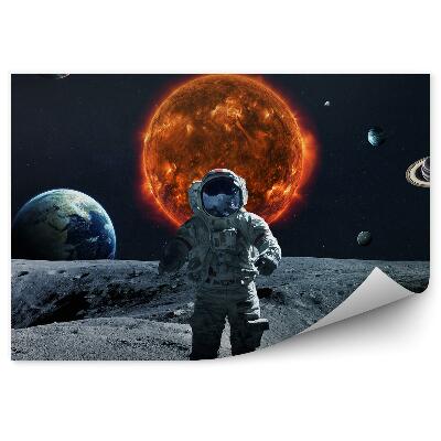 Fototapeta na stenu Krátery Astronautov Mesiac Planéty Slnko Hviezdy