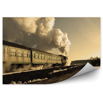 Fototapeta Zimné Snehové Trate Cesta Parným Vlakom