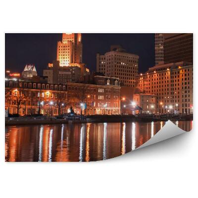 Fototapeta na stenu Mrakodrapy stromy mosty rieka Providence