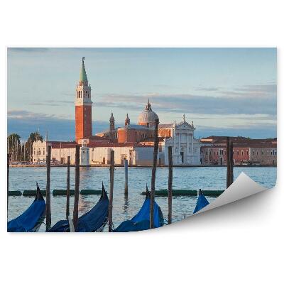 Fototapeta Krásny kostol San Giorgio Maggiore gondoly Benátky mraky