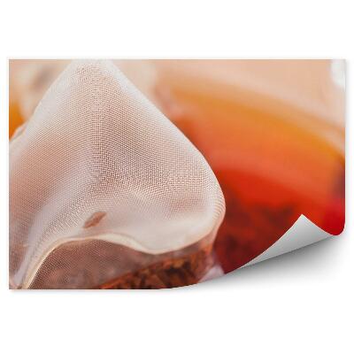 Fototapeta Pyramídové čajové vrecúško uvarené lístky