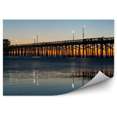 Fototapeta Mólo Oceán More Západ Slnka Lampy