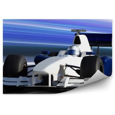 Fototapeta na stenu Avto formule 1 modra bela hitrost