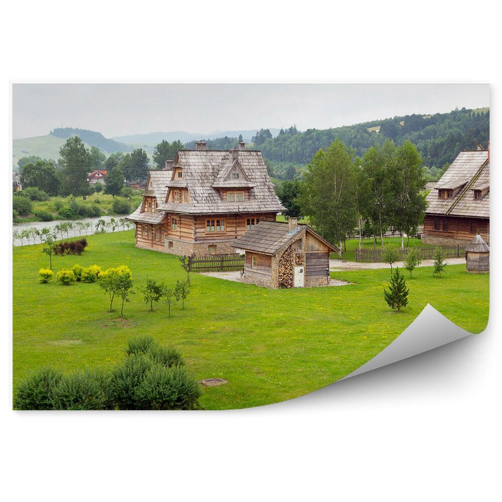 Fototapeta Tradičná drevená dedina Tatry