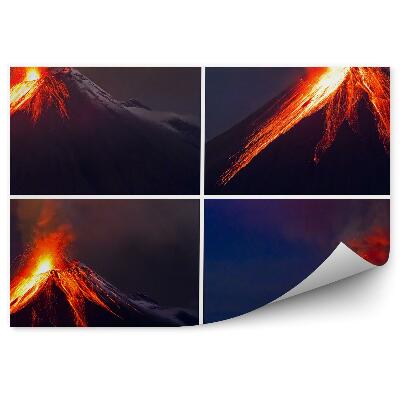 Fototapeta na stenu Koláž z erupcie sopky Tungurahua