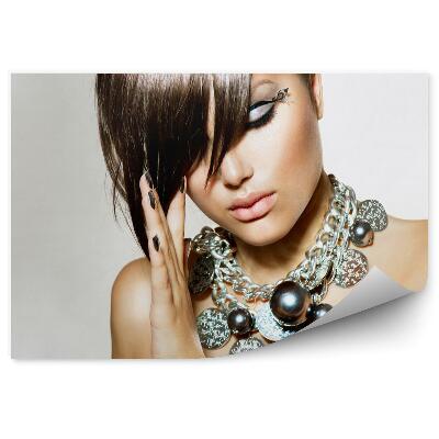 Fototapeta na stenu Očarujúce Krásne Dievča So Štýlovým Účesom A Make-Upom