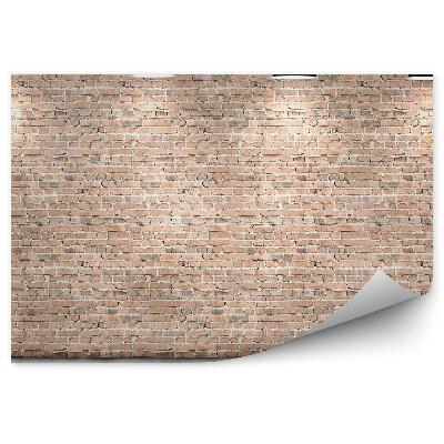 Fototapeta na stenu Tehlový múr biela podlaha a lampy