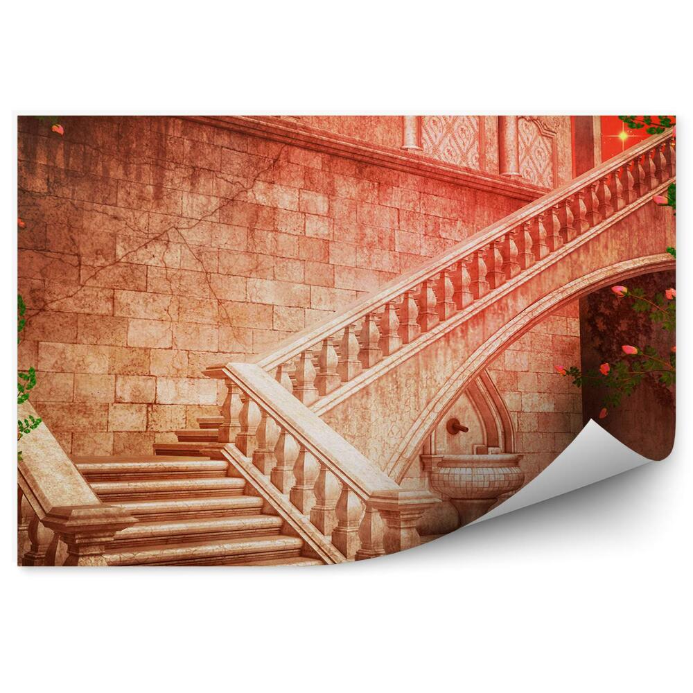 Fototapeta na stenu Grajsko domišljijsko stopnišče rastline