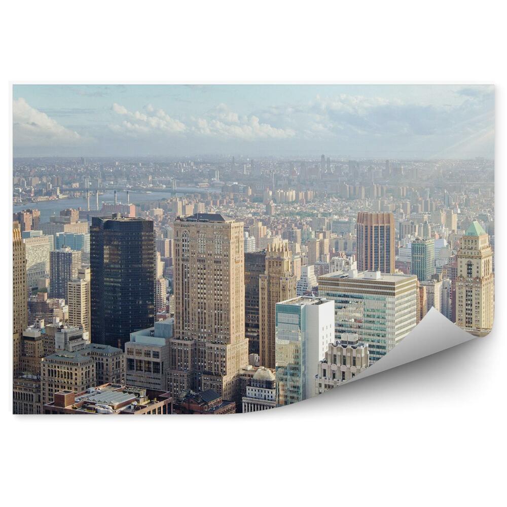 Fototapeta na stenu New York Letecký Pohľad Slnko Obloha