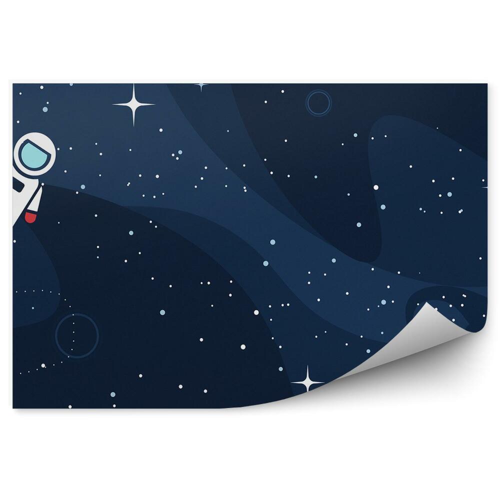 Fototapeta na stenu Vesmírna raketa astronaut mesiac tmavomodré pozadie