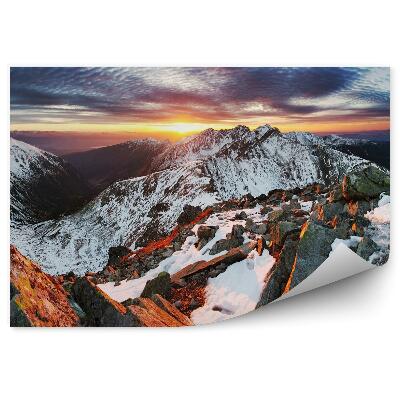 Fototapeta na stenu Panoráma horskej krajiny - západ slnka slovensko