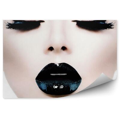 Fototapeta Módna Krása Modelky S Čiernym Make-Upom A Dlhými Mihalnicami