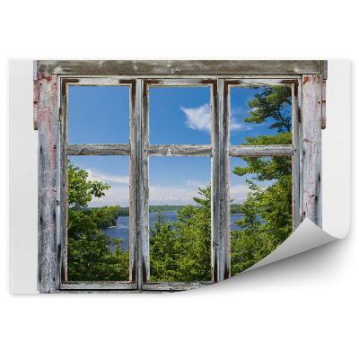 Fototapeta na stenu Malebný pohľad cez rám starého okna
