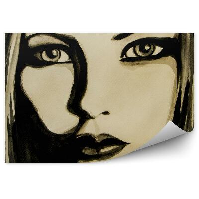 Fototapeta na stenu Portrét Tváre Dievčaťa Maľované