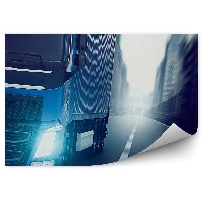 Fototapeta na stenu Kamión na mestskej ulici