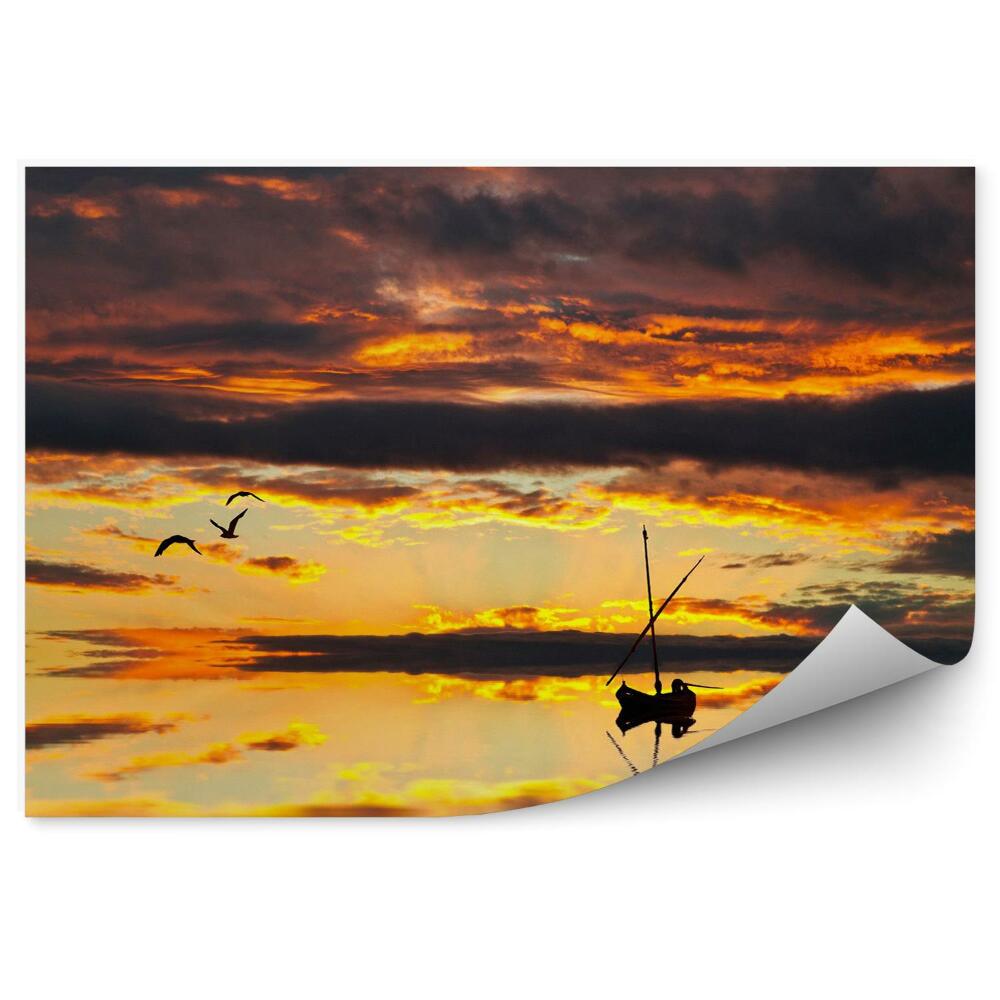 Fototapeta Západ slnka a loď
