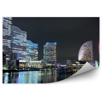 Fototapeta Jokohama Japonsko Ruské Kolo Budovy Noc