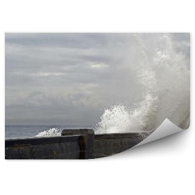 Fototapeta na stenu Morská vlna narážajúca na cestu