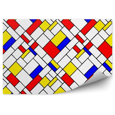 Fototapeta na stenu Geometrický vzor farebných obdĺžnikov