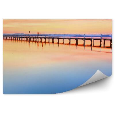 Fototapeta na stenu Krásny Úžasný Západ Slnka Oceán Mólo Austrália