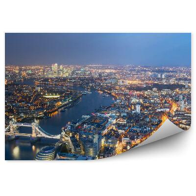 Fototapeta na stenu Pohľad na nočný Londýn z vtáčej perspektívy