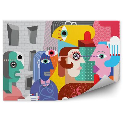 Fototapeta na stenu Šesť Žien A Pes Abstraktný