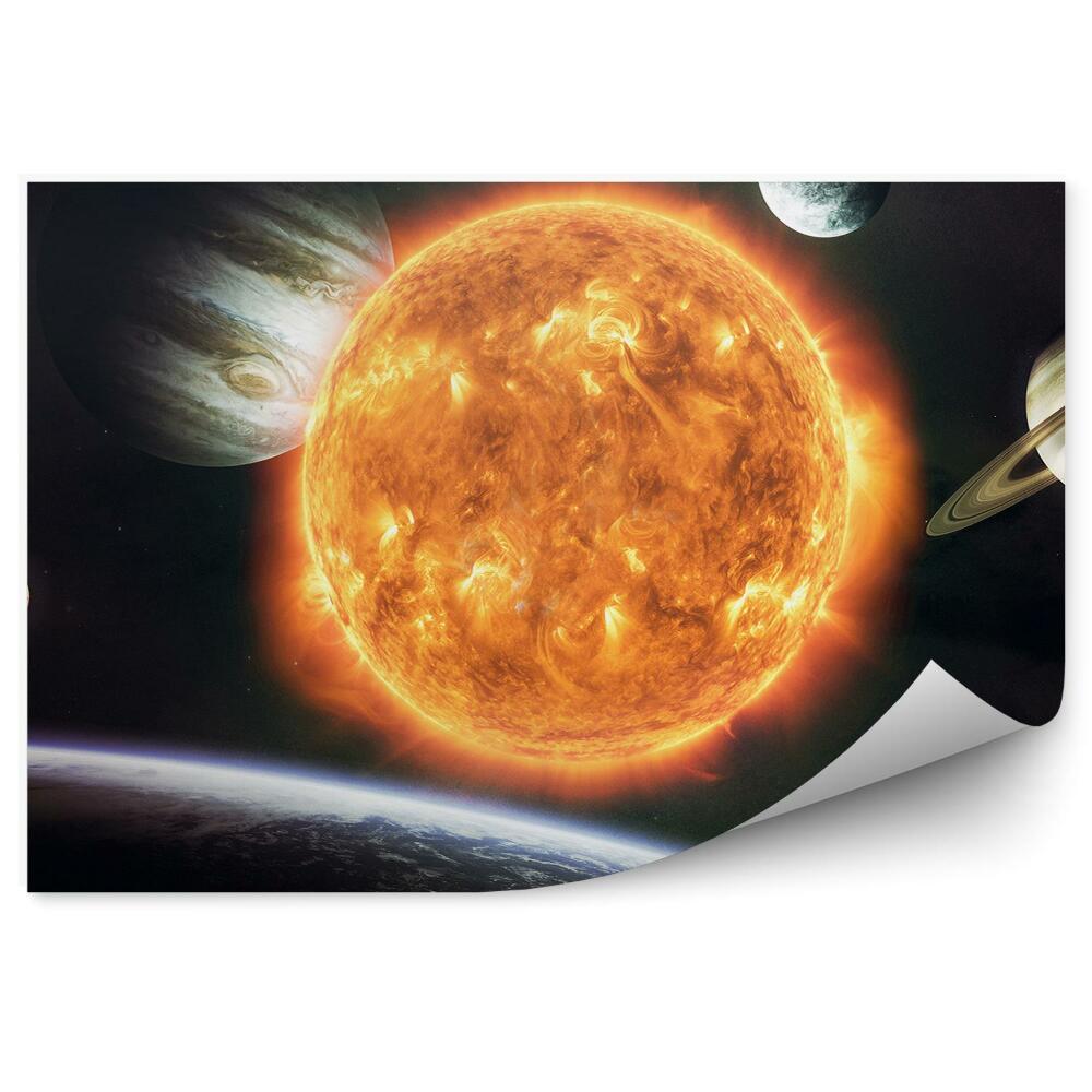 Fototapeta na stenu Slnko Planéty Slnečná Sústava Obloha Hviezdy