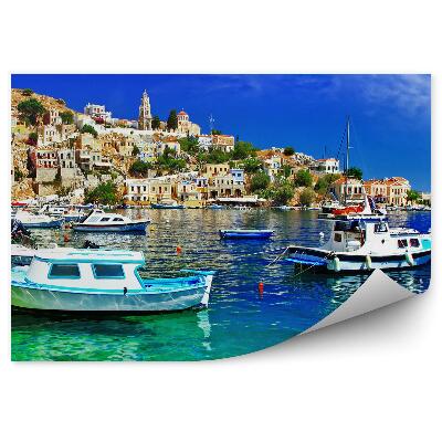 Fototapeta Prístav záliv stavby farebné mesto