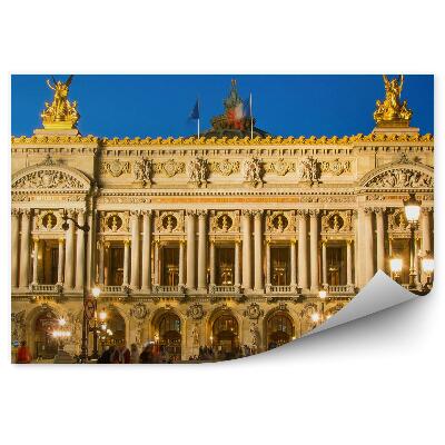 Fototapeta Opera Garnier Paríž svetlá cesta obloha ľudia