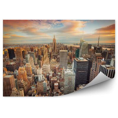 Fototapeta na stenu New york city manhattan pri západe slnka