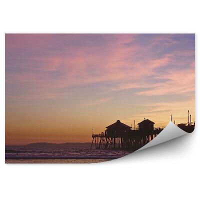 Fototapeta na stenu Mólo pri západe slnka