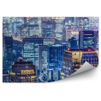 Fototapeta na stenu Tokio Obchodná Štvrť Svetlá Noc