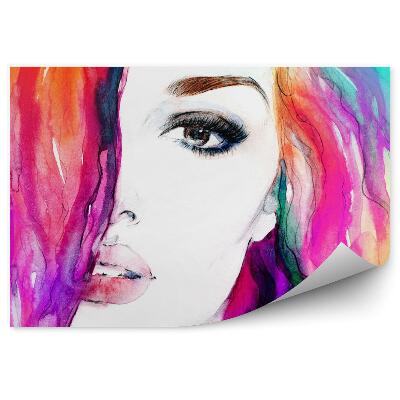 Fototapeta Portrét Ženy .Abstract Pozadie Akvarel .Fashion