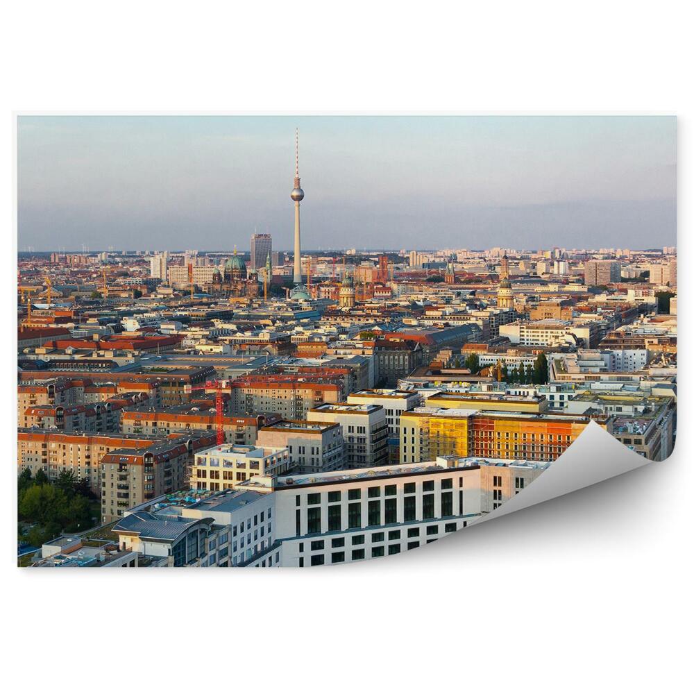 Fototapeta na stenu Letecký pohľad Berlín budovy cesty autá televízna veža